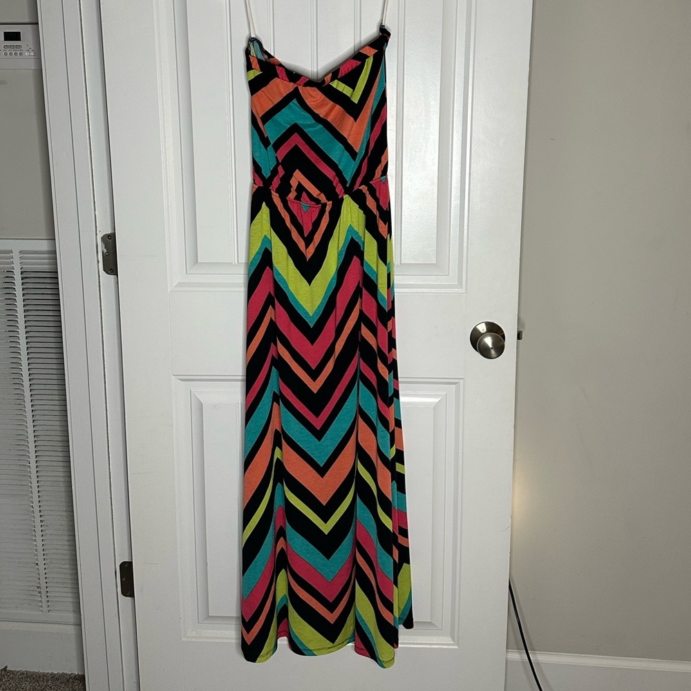 Strapless maxi dress